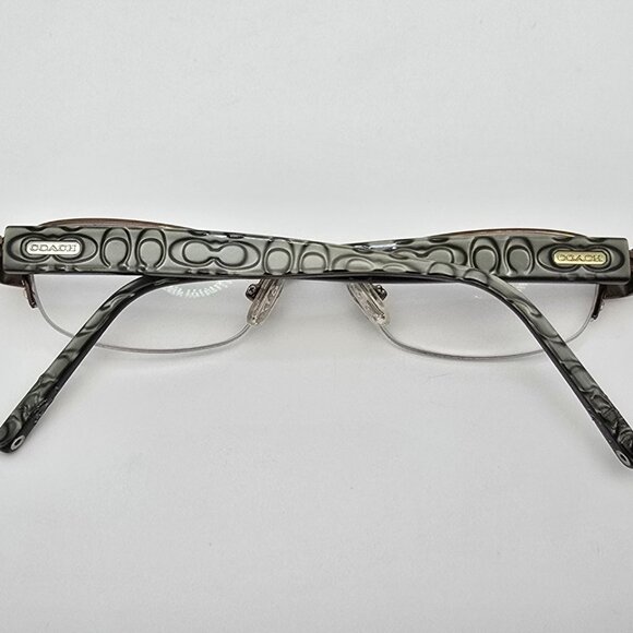Coach Laverne 247 Bronze Olive Semi-Rimless Cat Eye Eyeglasses 48-18-135 - Picture 13 of 16